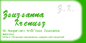 zsuzsanna krenusz business card